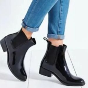 Sam Edelman patent leather rain boots size 9